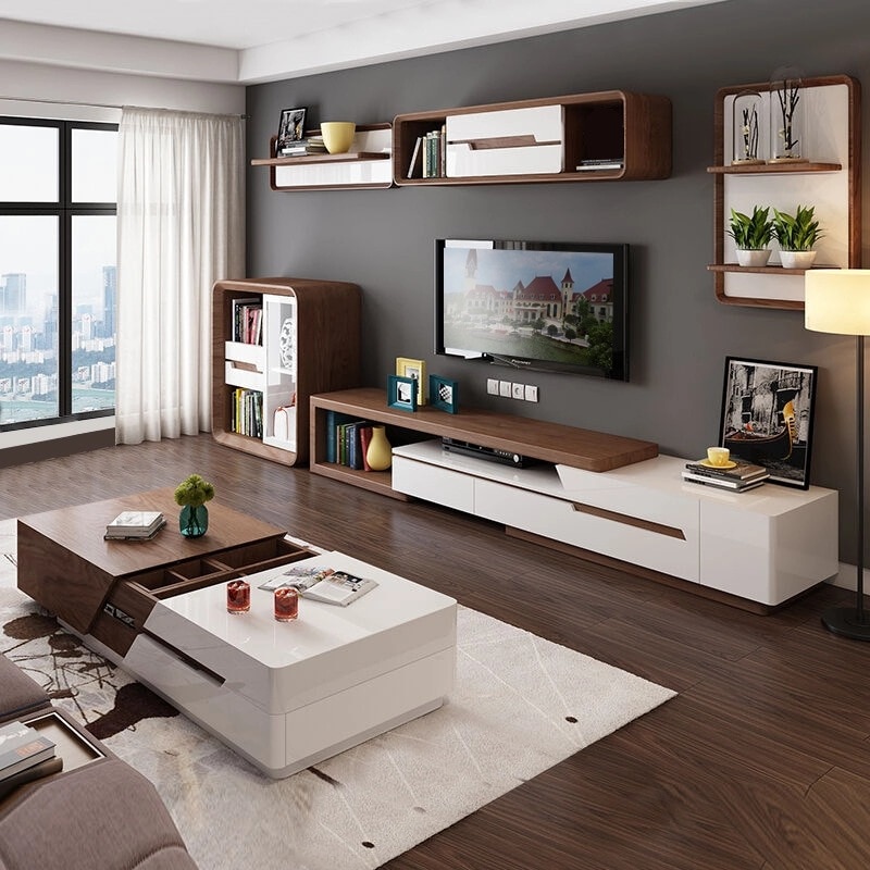 1_K-STAR-Modern-Minimalist-White-Painted-Coffee-Table-Fashion-Wood-Grain-Stretchable-Living-Room-Coffee-Table