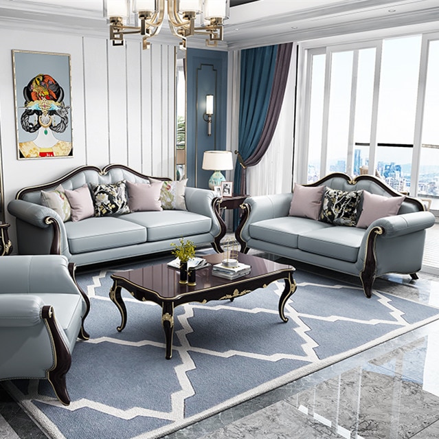 5_Wholesale-Supply-French-Furniture-Classic-Leather-Sofa-set